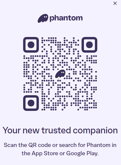 Phantom wallet download QR code